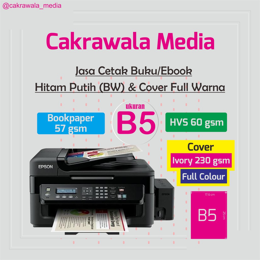 Jasa Print Buku PDF Ukuran B5 FREE COVER