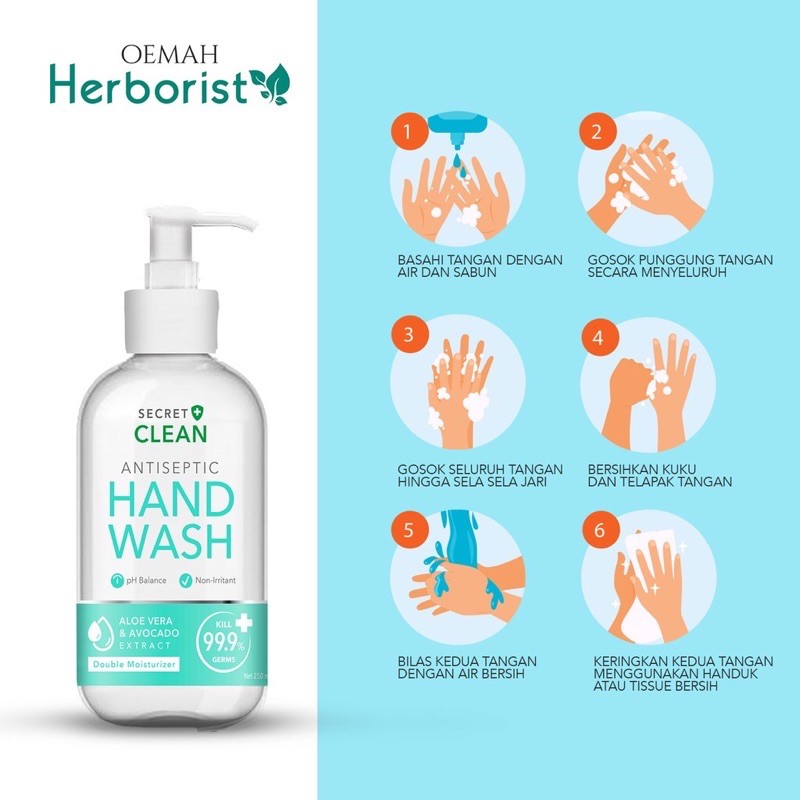 Secret Clean Antiseptic Hand Wash 250ml