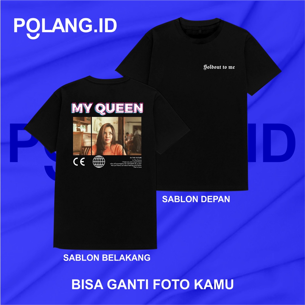 KAOS CUSTOM BUCIN COUPLE DESAIN ESTETIK VIRAL KEKINIAN BAJU SABLON KASTEM FOTO SENDIRI SATUAN DISTRO