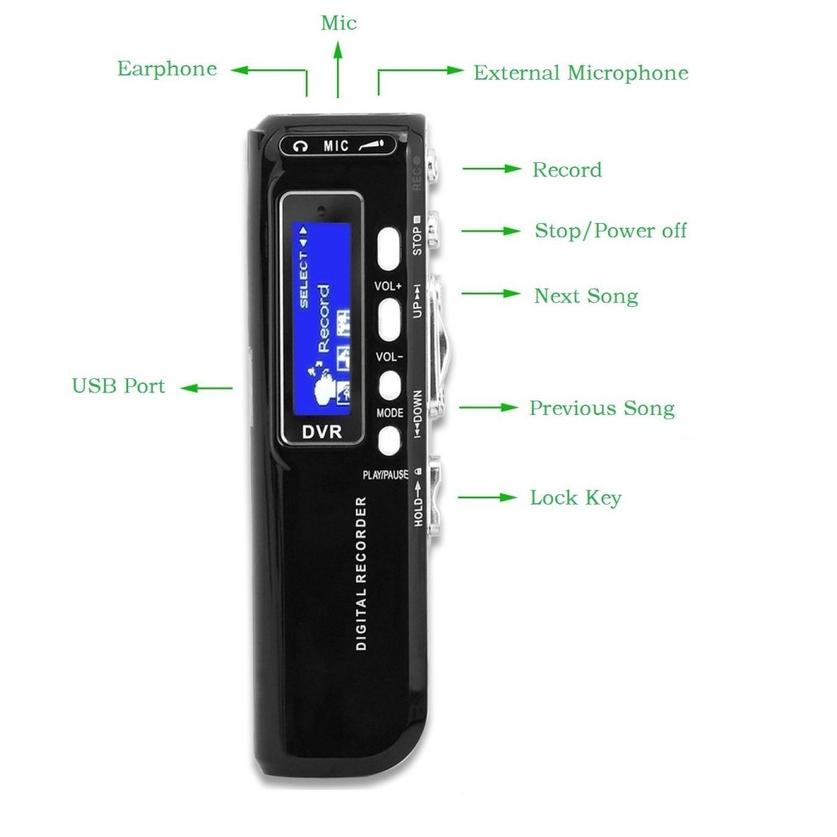 [KODE TBQUW] alat perekam suara / voice recorder / mp3 player / mp3 player mini / penyadap suara / p