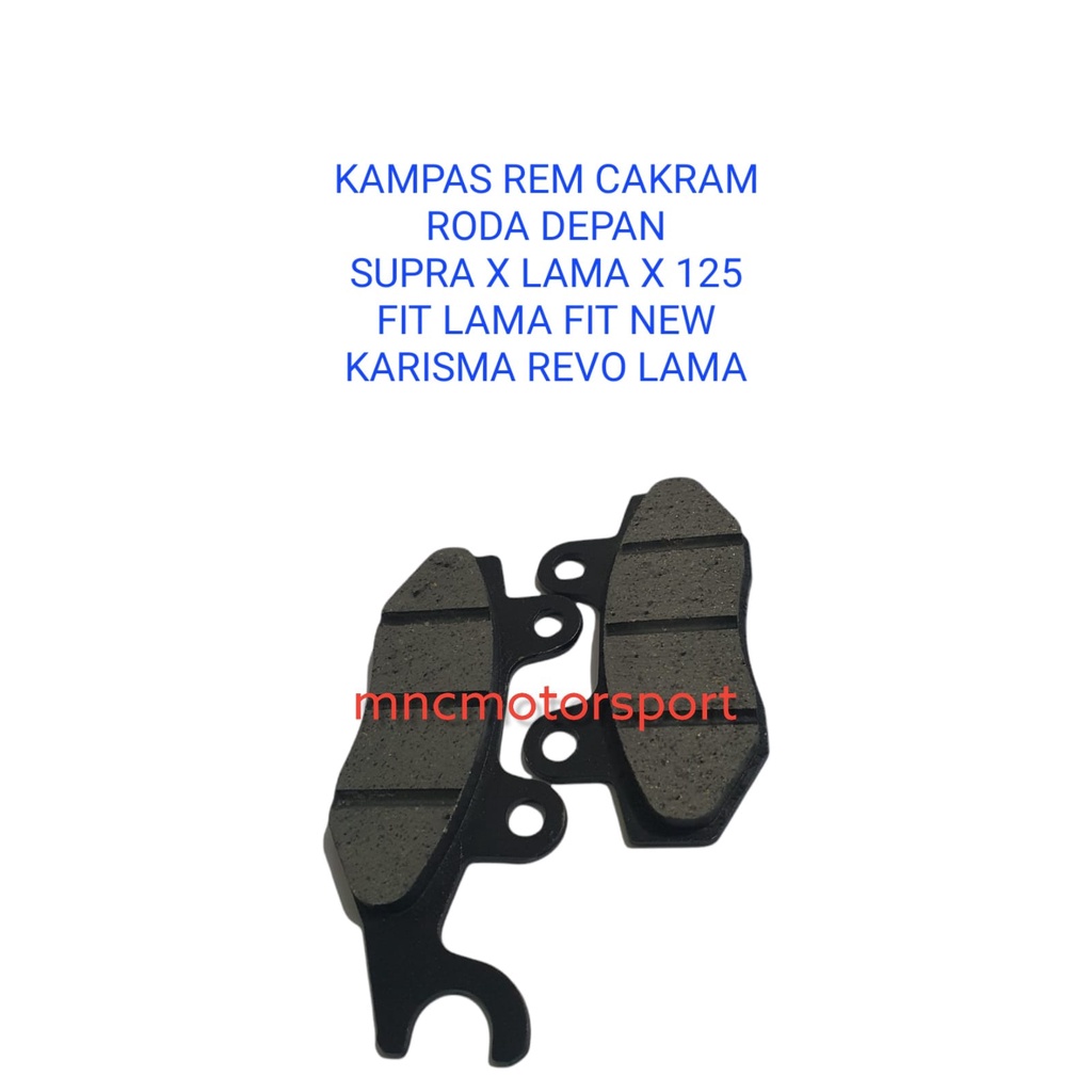 DISC PAD KAMPAS REM CAKRAM DEPAN KEMASAN DUS SUPRA X LAMA 125 FIT KARISMA REVO