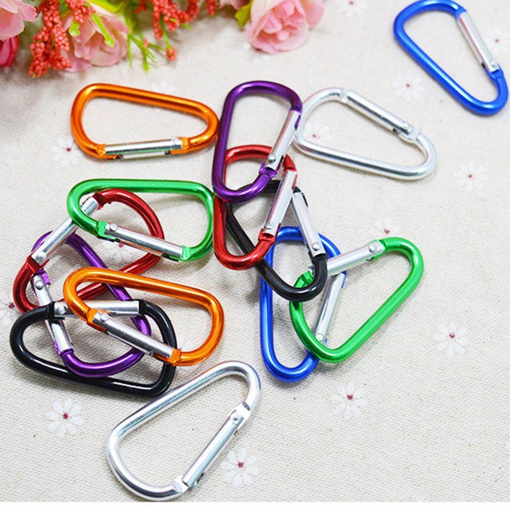 Suyo 5/10pcs Tombol Panjat Acak Kualitas Tinggi Peralatan Multicolor Aluminium Alloy Carabiner