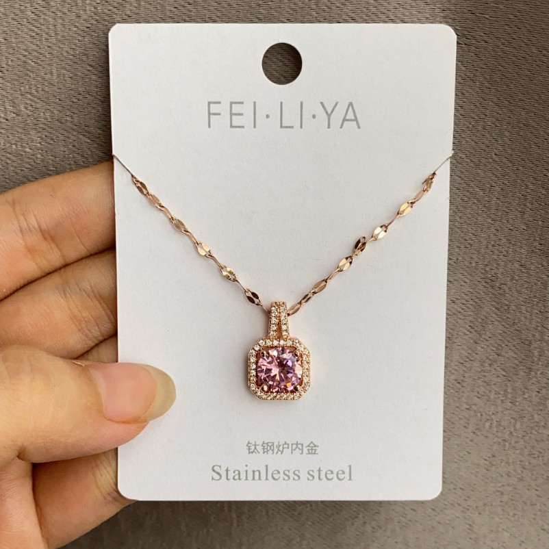 [New] Kalung fashion aksesoris titanium korea hadiah cewek anti karat KK198 love mewah