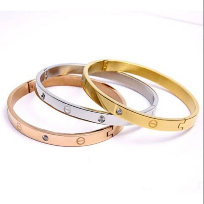 Gelang Bangle TITANIUM ANTI KARAT SELAMANYA PGM GT33