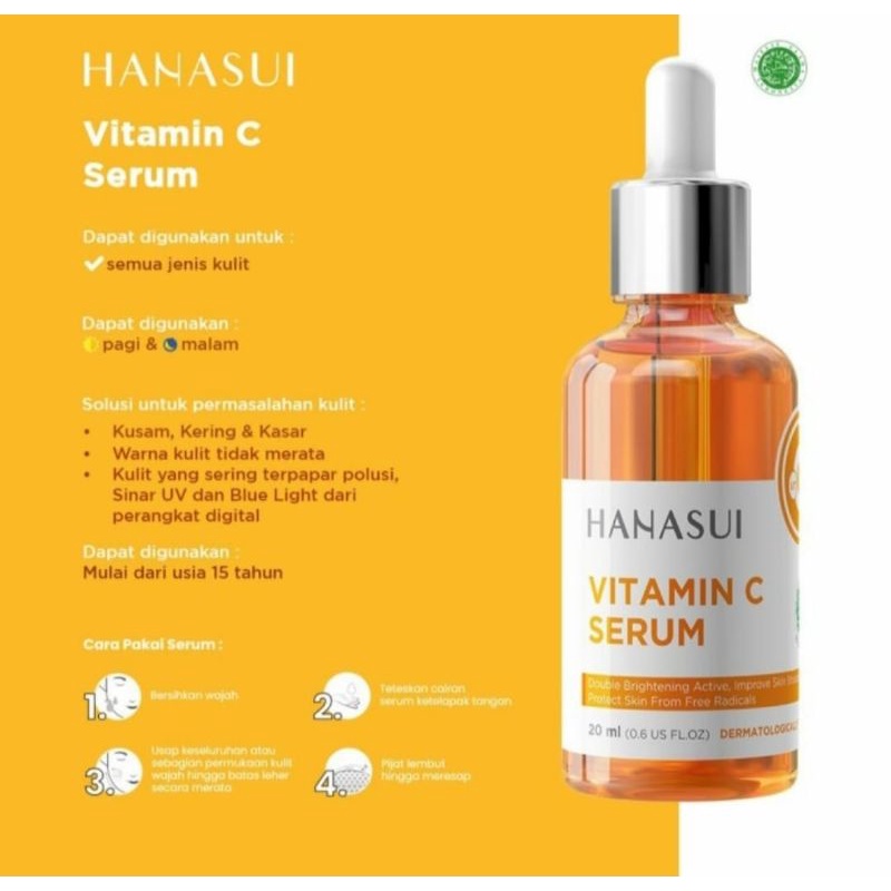 SERUM VITAMIN C HANASUI BPOM ORIGINAL BOX ORANGE BY JAYA MANDIRI - SERUM VIT C HANASUI