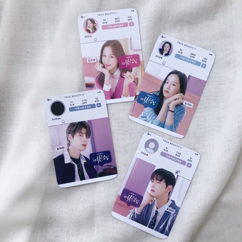 TRUE BEAUTY PHOTOCARD SUHO SEOJUN JUKYUNG KIT/ CHA EUNWOO / HWANG IN YEOB / KDRAMA