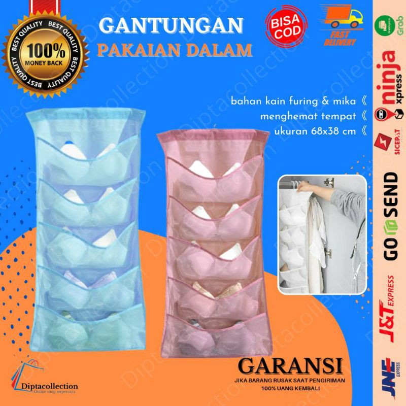 RAK PAKAIAN DALAM BH WANITA GANTUNG ORGANIZER RAK KAIN GANTUNG TEMPAT BH GANTUNG RAK KAIN SEKAT A834