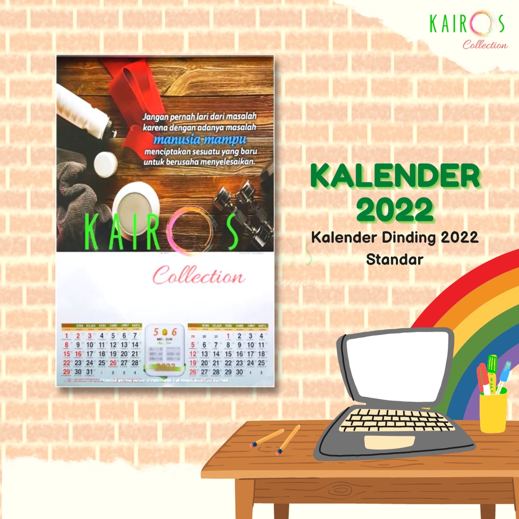 Kalender Tahun 2022 Dinding Standar