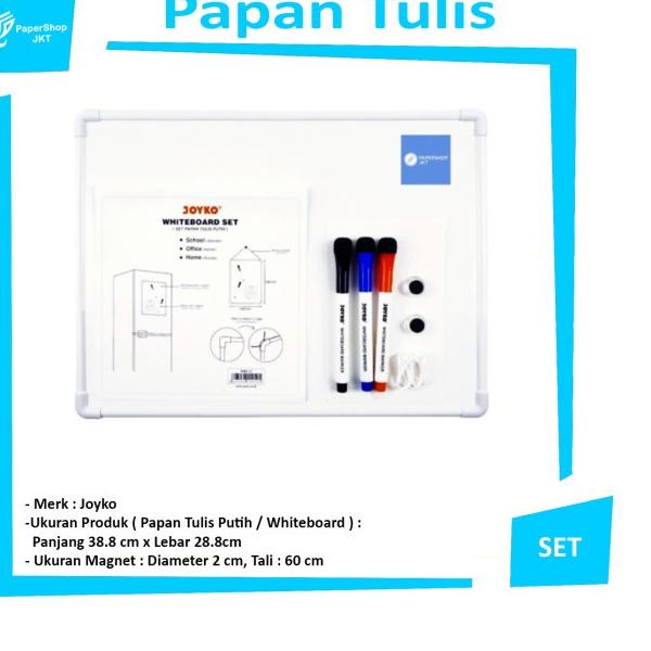 

► JOYKO Whiteboard Set Papan Tulis Putih WBS-10 [ SET ] ◄