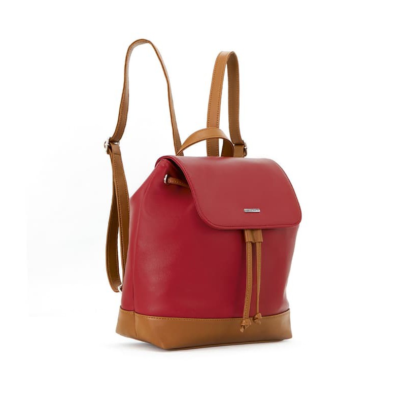 TAS RANSEL WANITA SOPHIE MARTIN BACKPACK MERAH KULIT BERNITA T4556R1 A