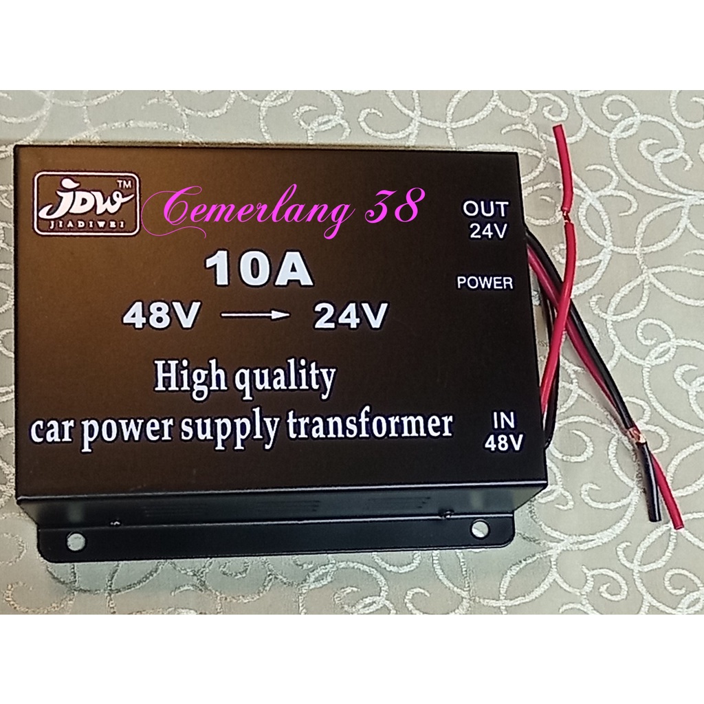 Step Down DC 48V to DC 24V 10A Car Power Supply Converter 48 V - 24 V 10 A Penurun Tegangan 48V