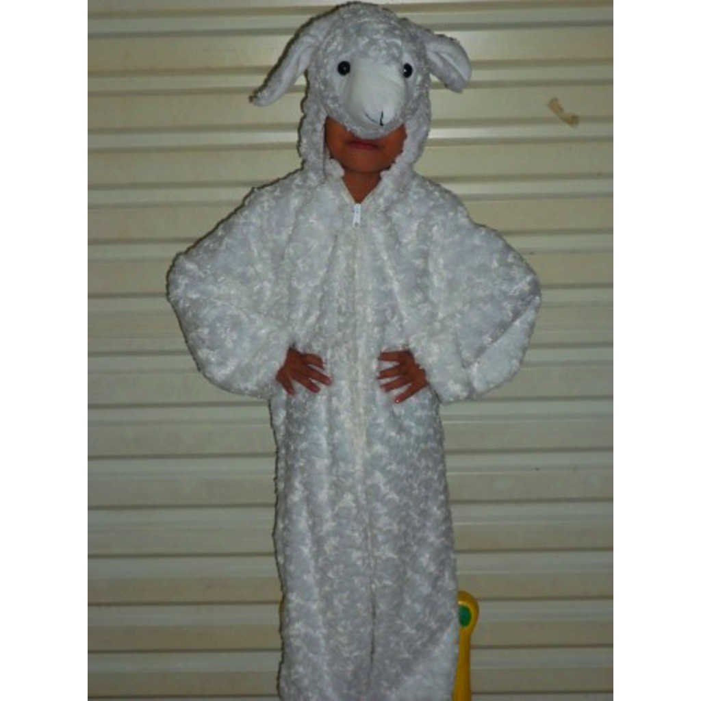 KOSTUM DOMBA PUTIH-BAJU KOSTUM DOMBA ANAK-KOSTUM KARAKTER DOMBA ANAK