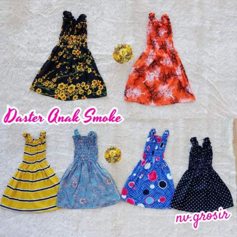 BAJU ANAK DRESS / ATASAN KERUT ( DASTER KERUT UMUR 1 - 3 TAHUN DAN 4 - 6 TAHUN )