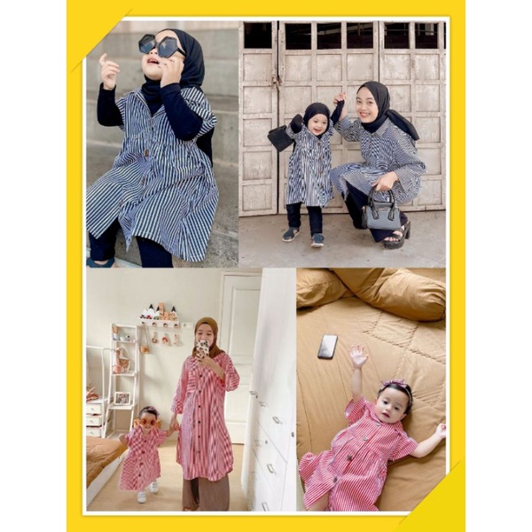 baju couple ibu dan anak perempuan|tunik couple ibu dan anak|Tunik dewasa|dress anak|dress bayi mura