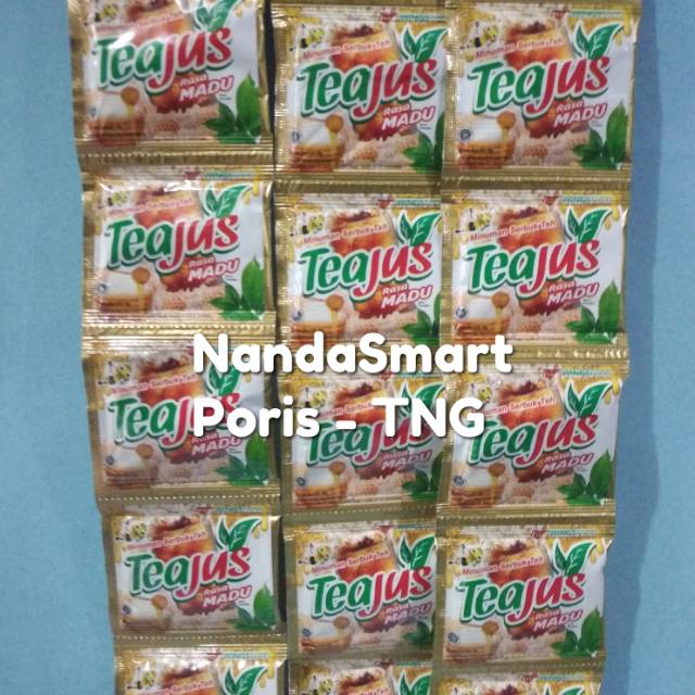 

Teajus rasa madu per renteng isi 10 sachet