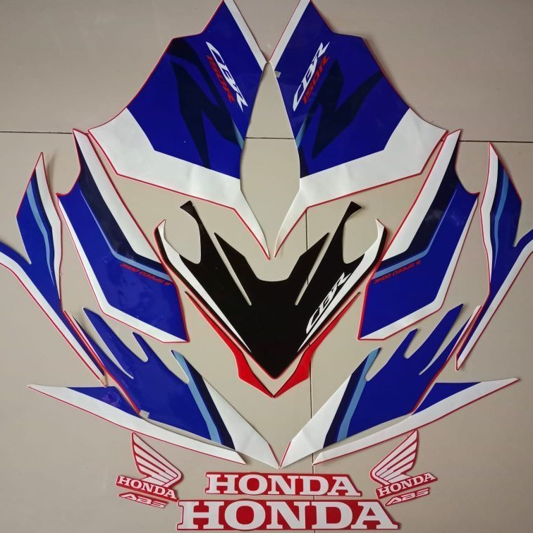 STRIPING STANDAR MOTOR ORI LIST STIKER HONDA CBR 150 R NEW 2021 BODI MOTOR MERAH LIST BIRU CBR150R L