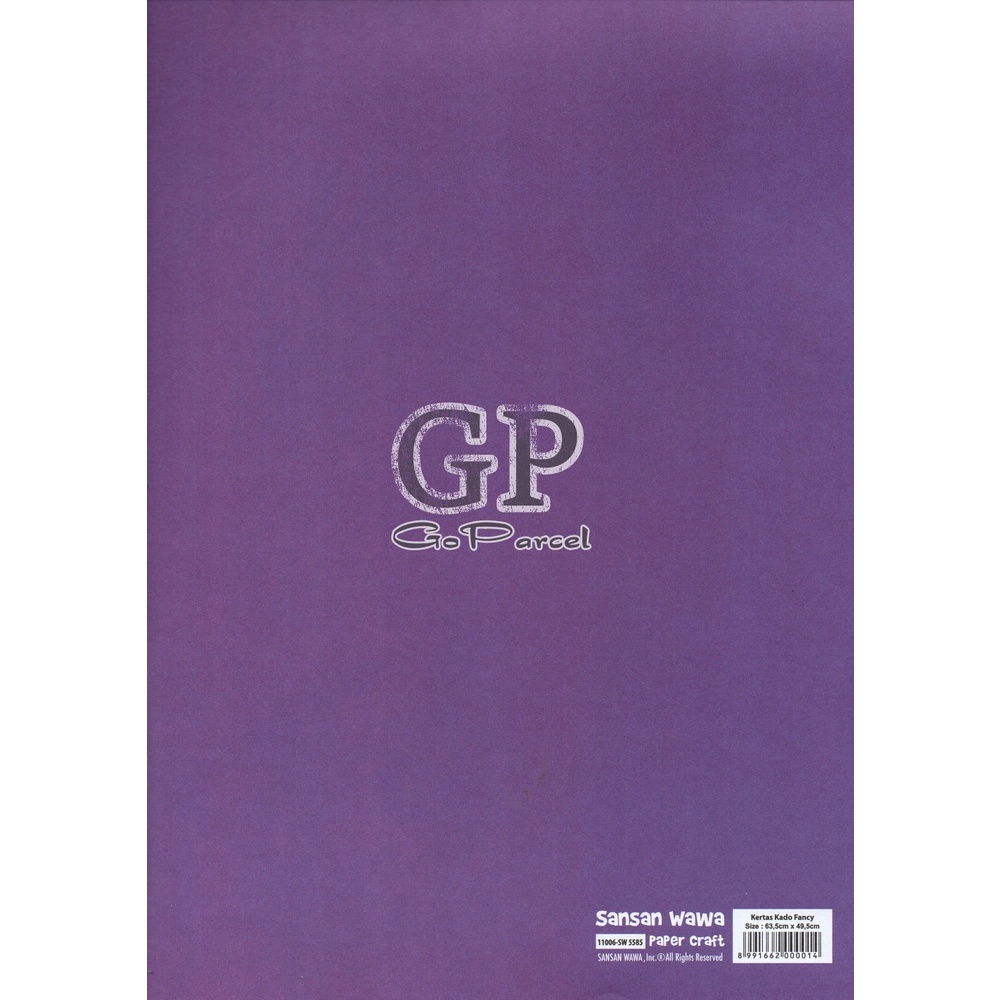 ( 5 Lembar ) POLOS SANWA - KERTAS KADO PURPLE SERIES - GIFT WRAP PAPER SANSAN WAWA UNGU / LAVENDER / EGGPLANT