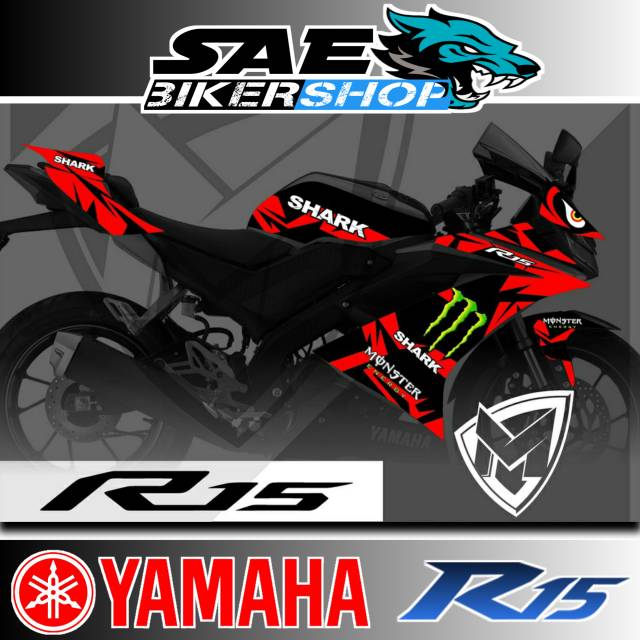 STRIPING STICKER STIKER R15 V3 MONSTER ENERGY 2