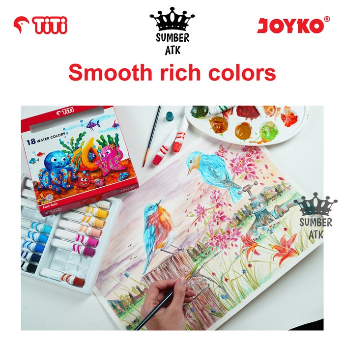 

Trendi Water Color Cat Air Joyko Titi Wac-6Ml-18 Warna Colors Hemat