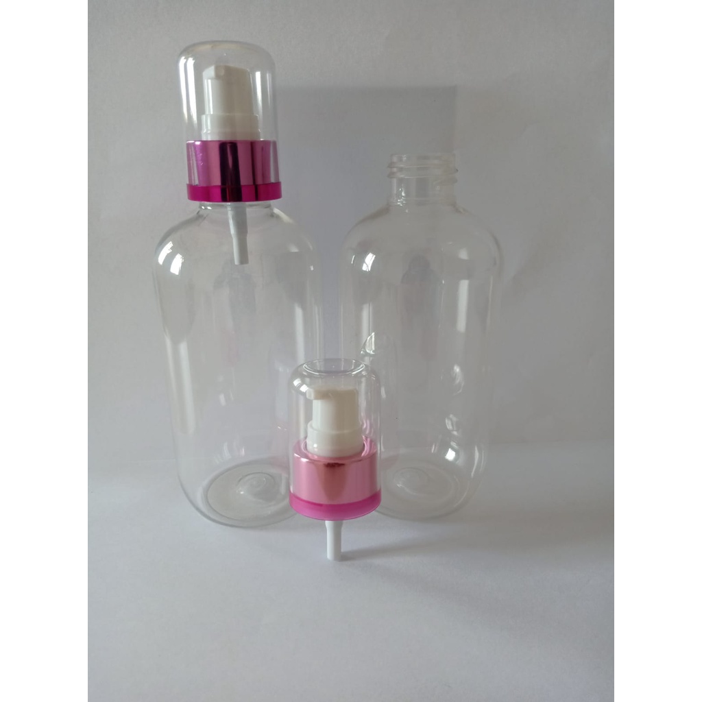 { PAKET ISI 10PCS } BOTOL SBR 250ML PUMPTREATMENT PINK  FULLCAP BODY NATURAL