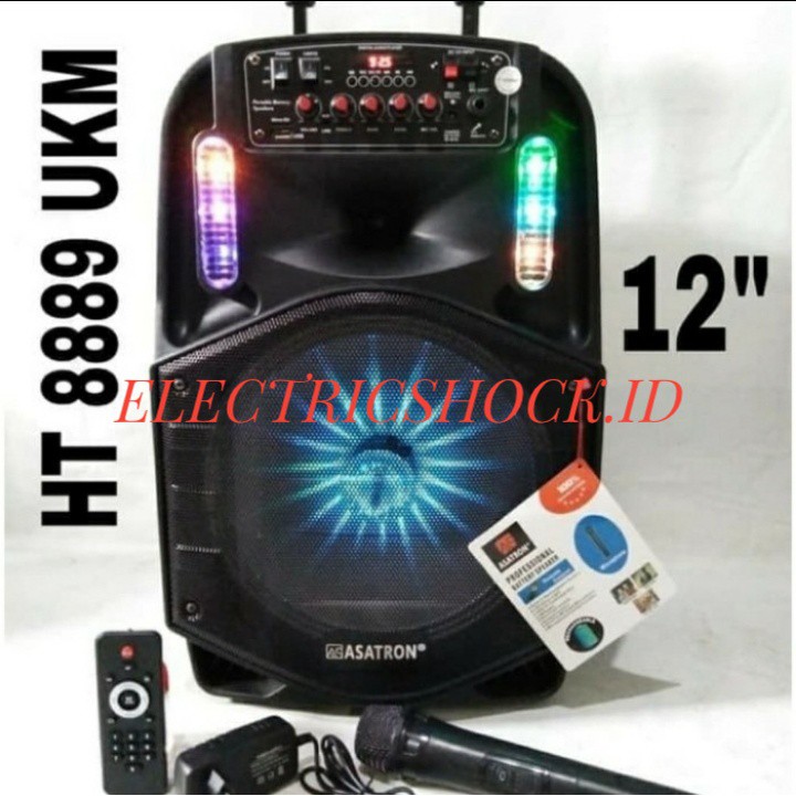 SPEAKER PORTABLE MEETING ASATRON PLUTO HT 8889 UKM 12 INC FREE MIC