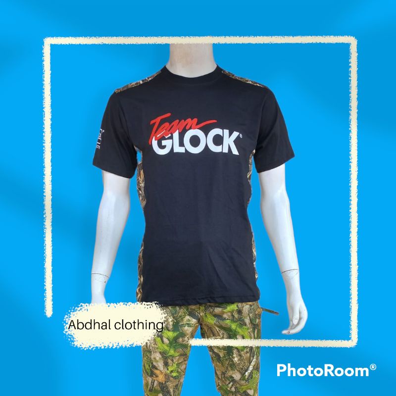 Kaos Perbakin Camo Lengan Pendek PriaTeam Glock Kombinasi Camo