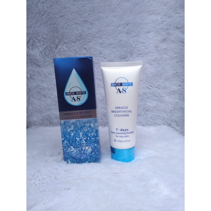 Amos White Miracle Bright Facial Cleanser 120gr Rumah Cantik 354 Amos White Sabun Pembersih Wajah Sabun Cuci Wajah Amos