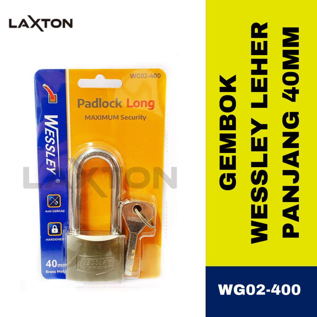 Gembok Wessley anti potong leher panjang model WG02