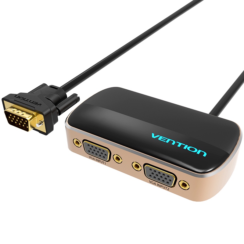 Vention VGA Switcher 2 Input 1 Output 1080P VGA Switch 2 in 1 out with DC Power