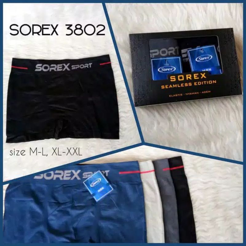 CELANA DALAM BOXER PRIA SOREX M.3802/3804.HARGA PER 1.Biji