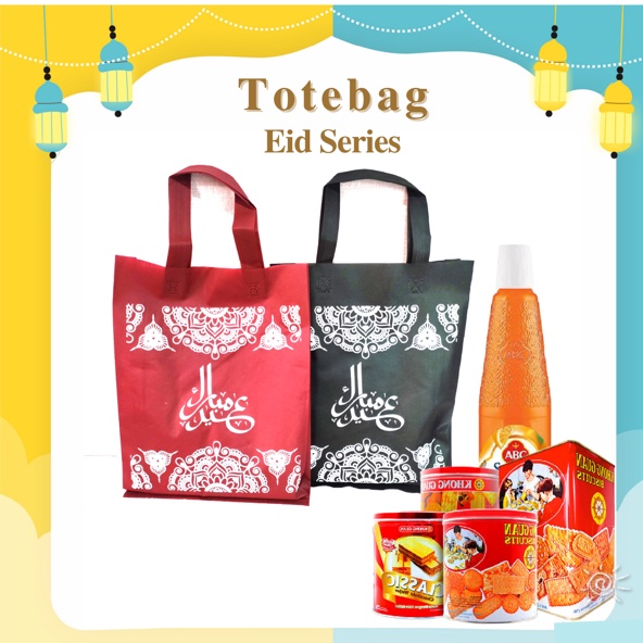 (Premium) Tas Spunbond tebal Idul Fitri / Tas hampers Lebaran/ Tas THR, Goodie bag sovenir Lebaran Idul Fitri, Totebag Eid Series - Spesial idul fitri / Bungkus Hampers/ THR