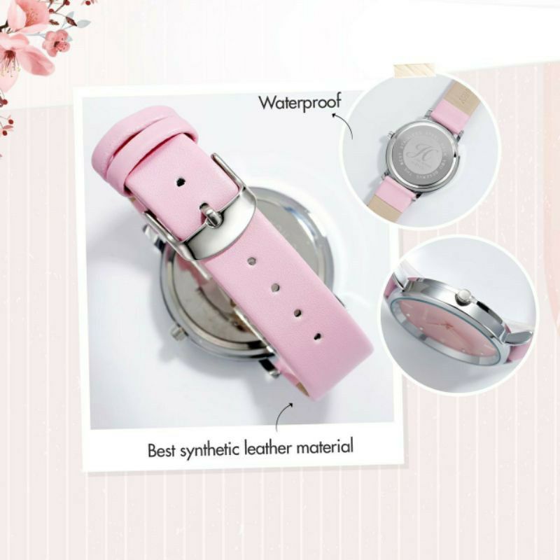 JIMS HONEY JAM 8123 jam tangan elegan analog anti air wanita kado cewek import murah-3