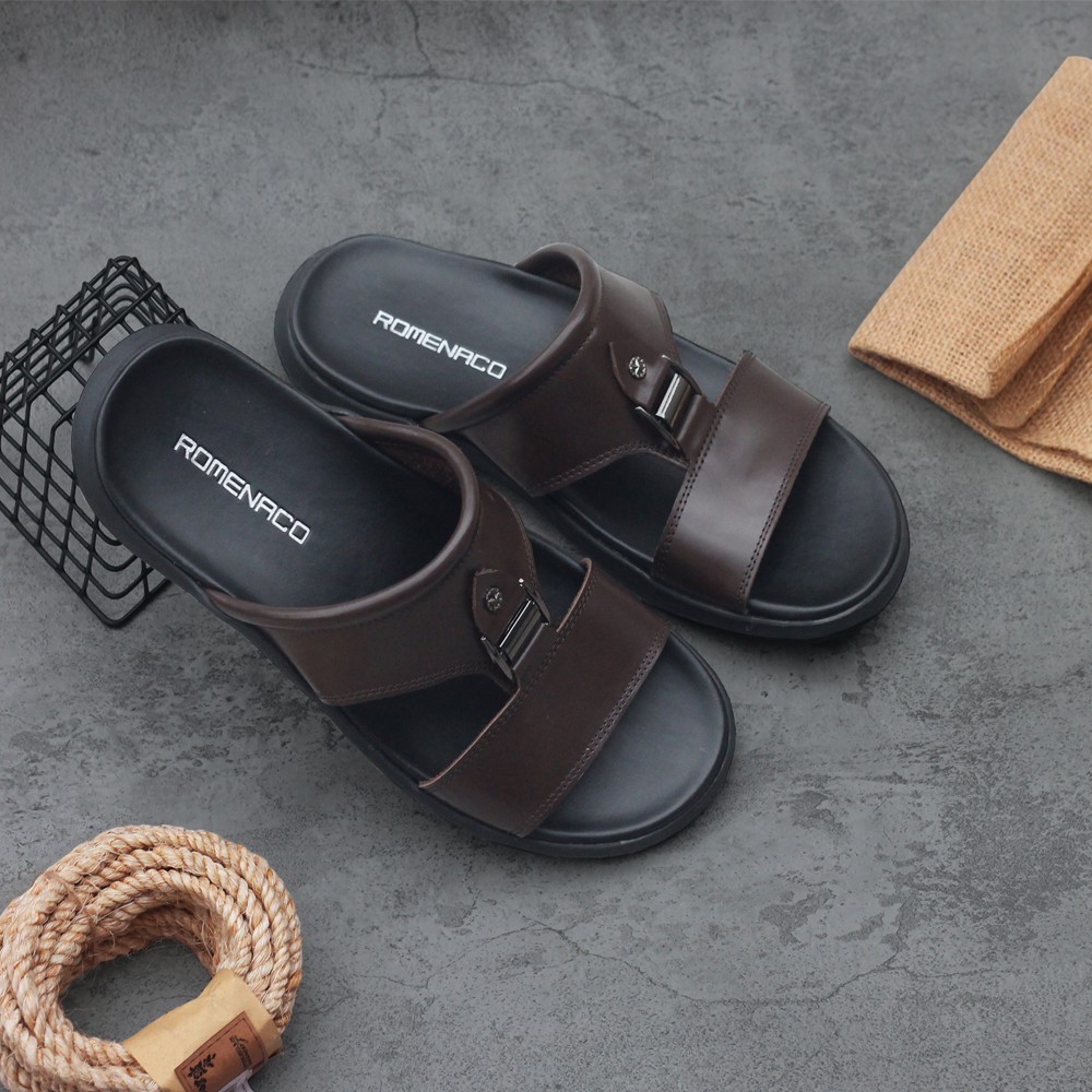 Sandal Pria Romenaco R23 Black Brown