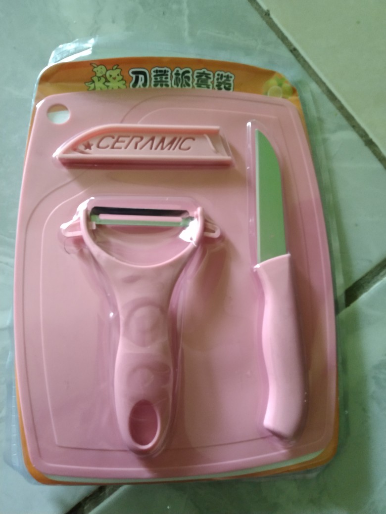 Pisau Dapur Set Lengkap Keramik 3 In 1 + Talenan