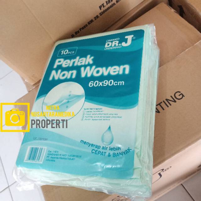 DR J ONEMED Underpad / Perlak Non Woven 60 x 90cm Isi 10 Lembar