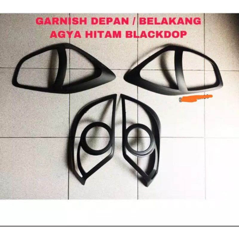 AGYA/AYLA 2013/2014/2015/2016 GARNISH DEPAN DAN BELAKANG BLACK TIVO