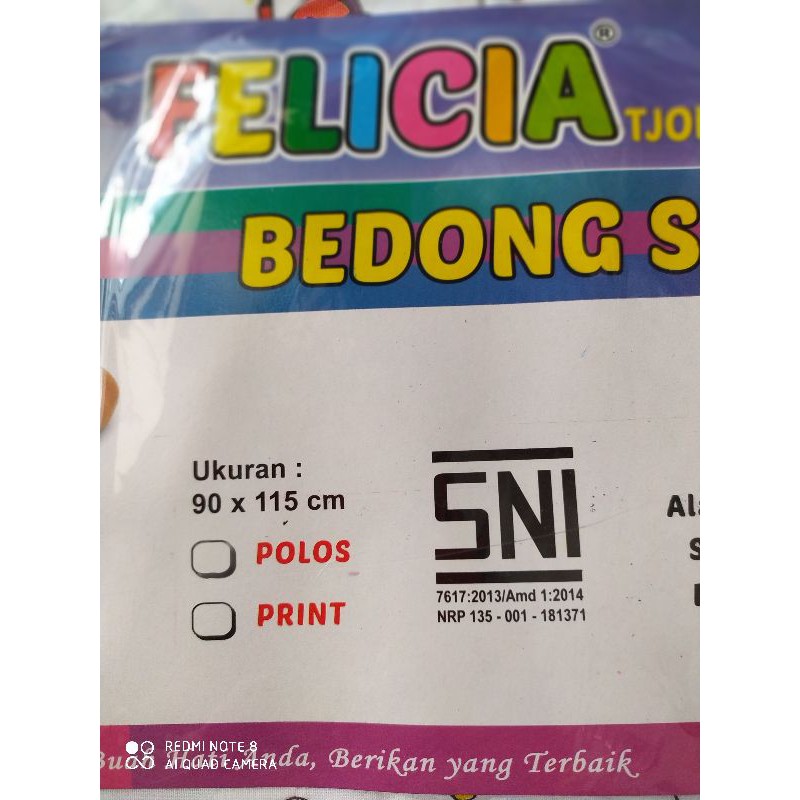 Bedong bayi katun Felicia Bermotif  isi 6 pcs