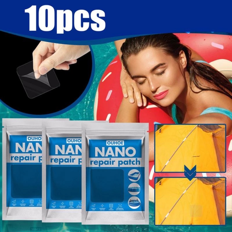 10pcs / Set Patch Gel Perbaikan Lubang Tenda / Ban Renang Inflatable Portable Anti Air