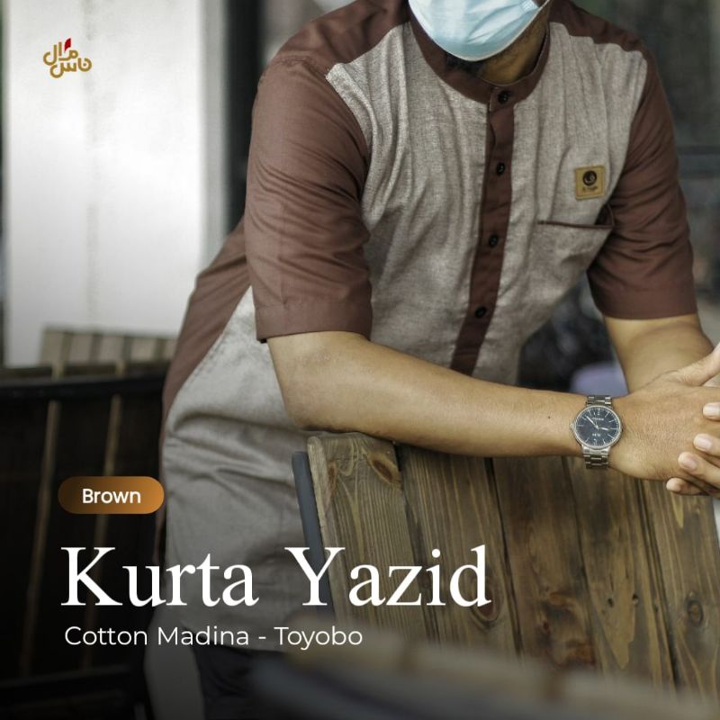 Kurta Pria Koko Pria Yazid Bahan Cotton Madian Toyobo