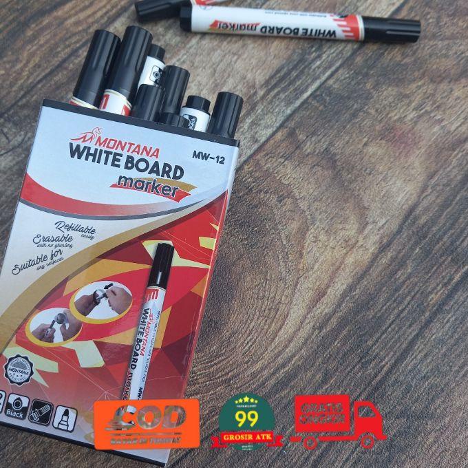 

✨ 7.7 ( WHITE BOARD ) SPIDOL MONTANA Hitam/spidol papan tulis produck terlaris