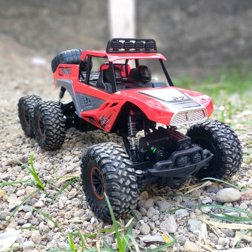 gratis Mobil Remot Rock Crawler 6x6 Mainan RC Remote Kontrol