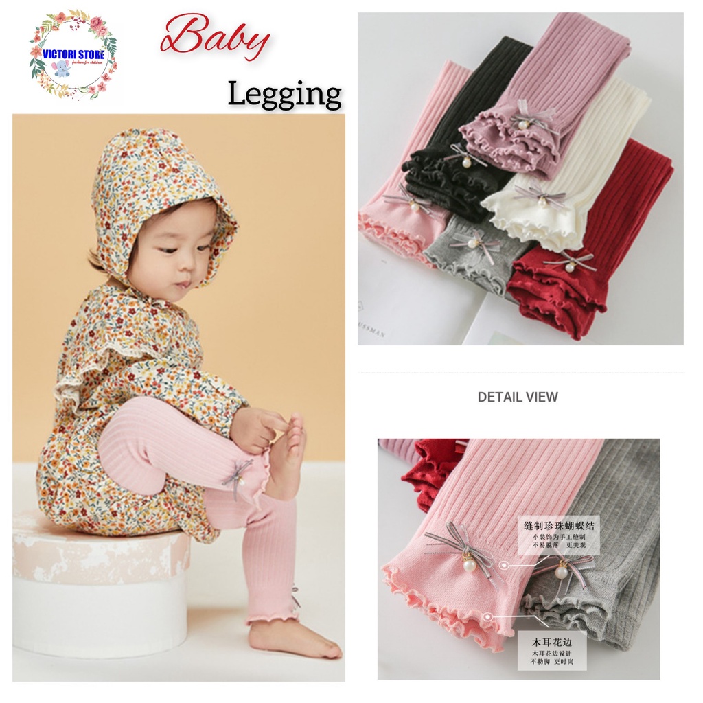 Legging Bayi Perempuan BABY Celana Legging Panjang Buka Kaki Import