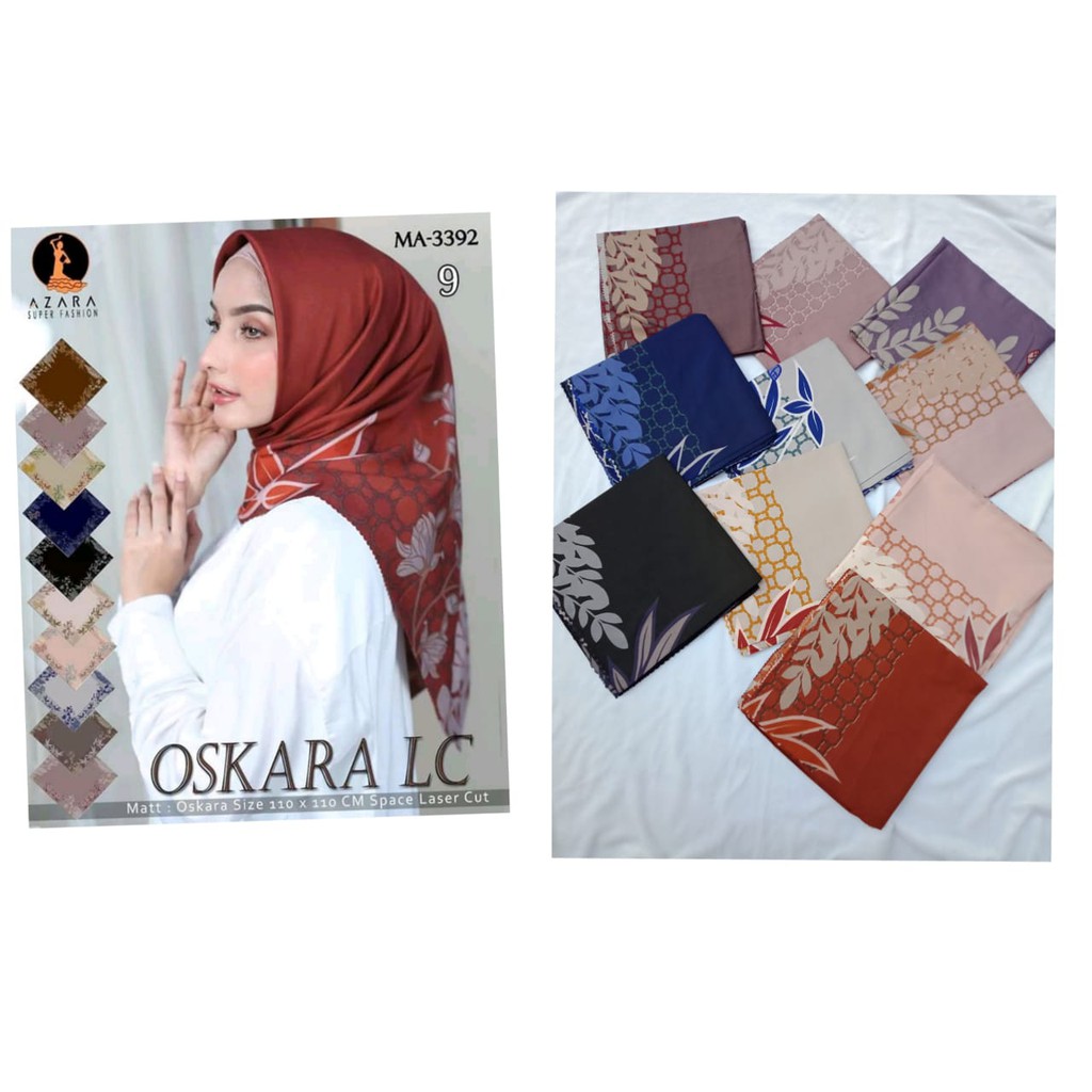 Jilbab Motif Segiempat Oskara Lc