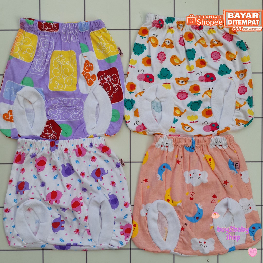 Celana pendek anak model POP full print motif Hokiku Boy &amp; Girl 6-12 Bulan 4 PCS