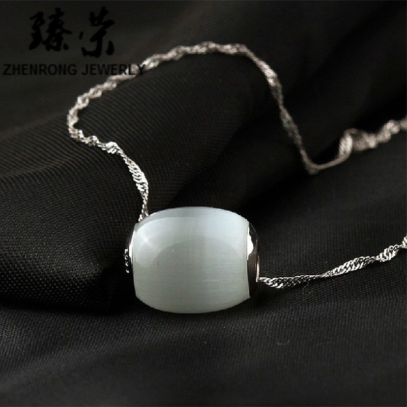 [Ready Stock]Simple Fashion Personality Opal Pendant Necklace