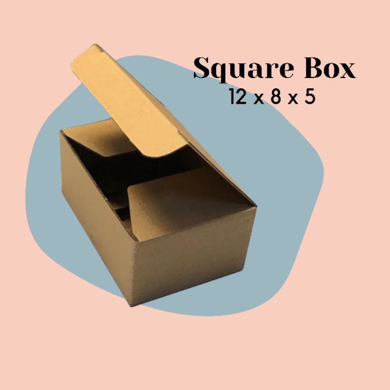 

SQUARE BOX // KARDUS DIE CUT KARTON COKLAT PACKAGING 12x8x5