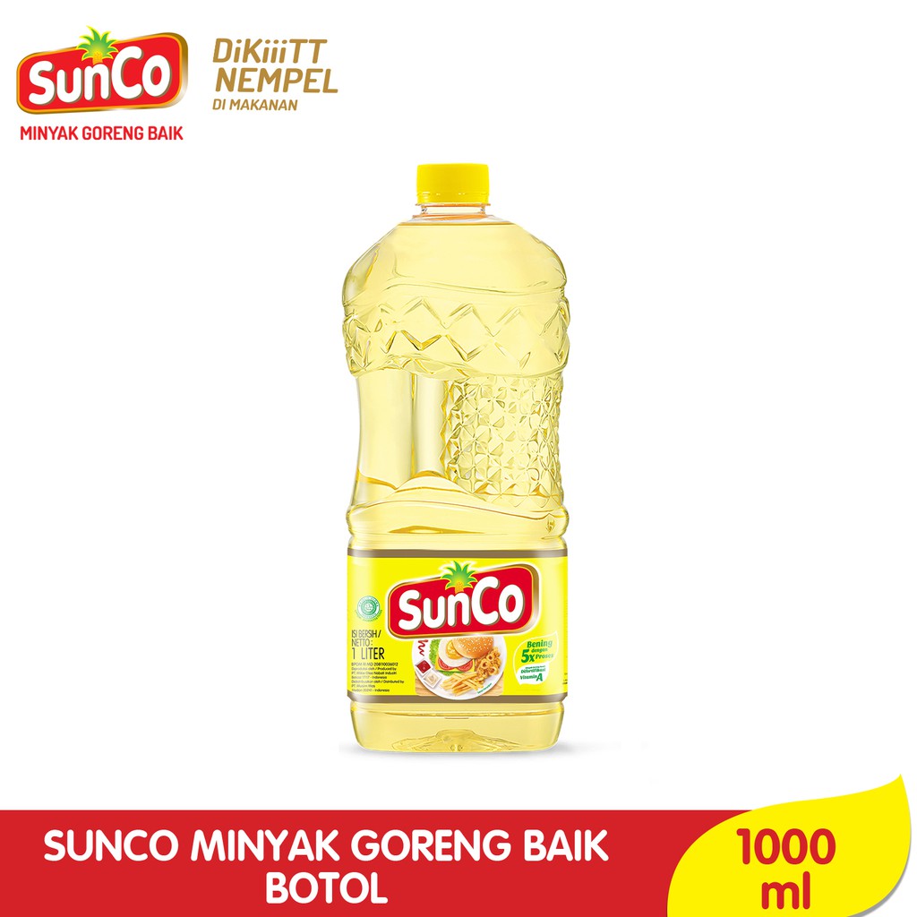 

Sunco Minyak Goreng Botol 1Liter Mengandung Vitamin A Palmitate