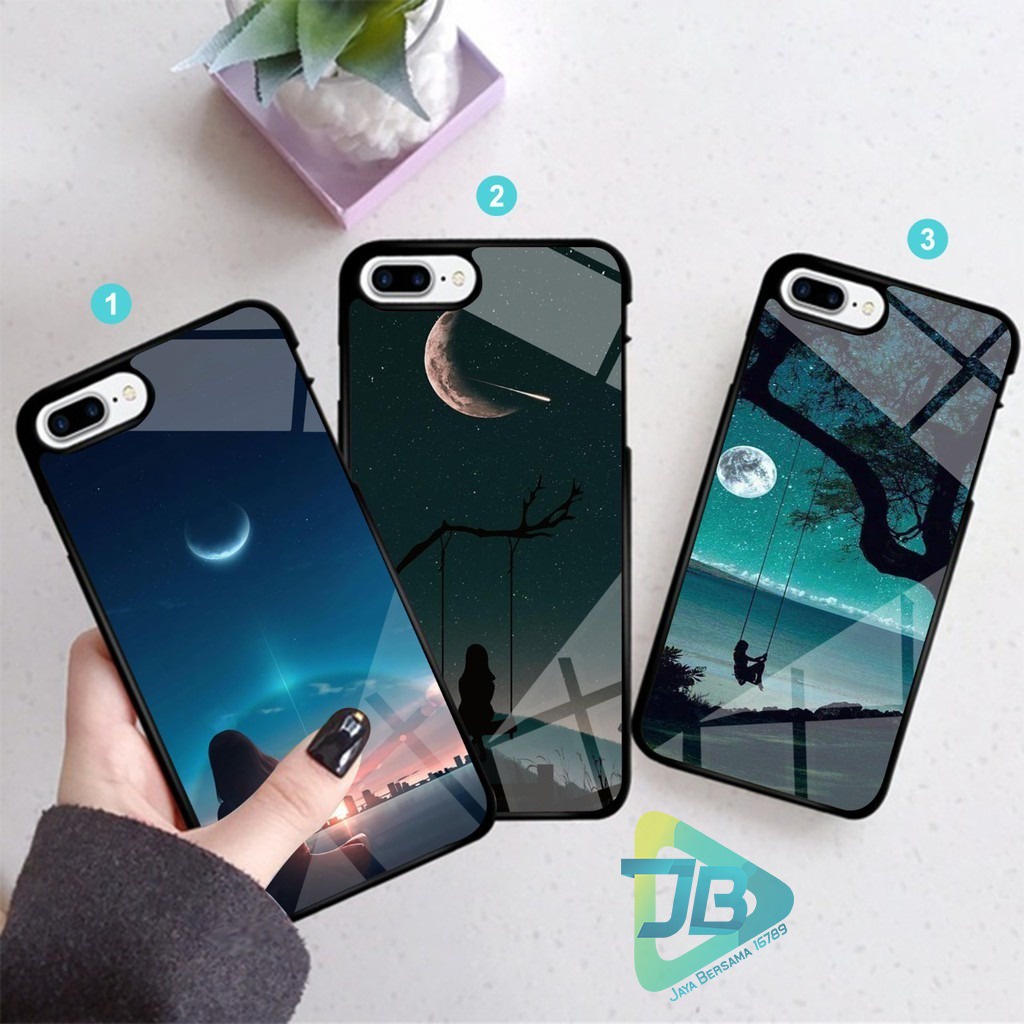 HARDCASE 2D GLOSSY MOON OPPO VIVO XIAOMI SAMSUNG REALME IPHONE ALL TYPE JB5697