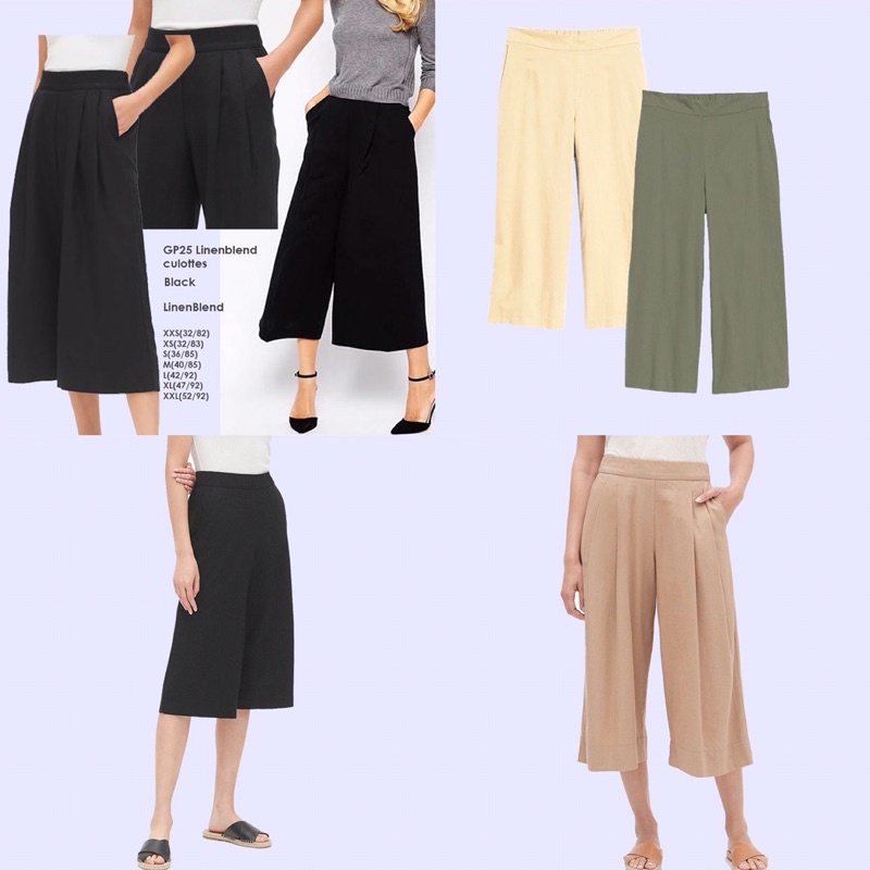 lovemecorner GAP LINEN BLEND CULLOTES BAHAN SUPER COMFY CELANA KULOT WANITA MURAH RECOMMENDED