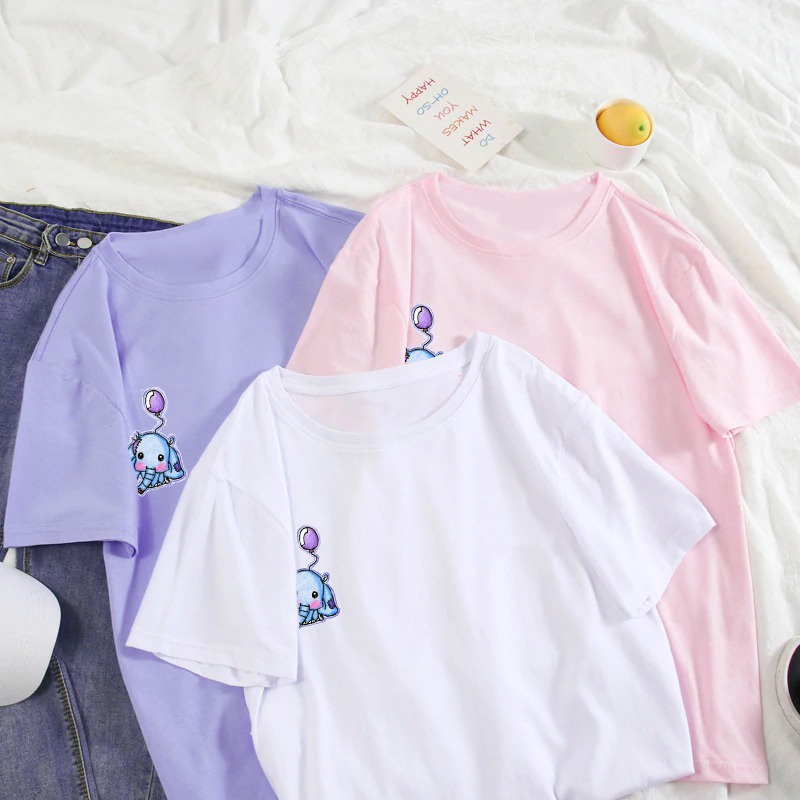 MYSTIQUE.ID-BAJU KAOS ELEPHANT T-SHIRT LUCU DAN AESTHETIC